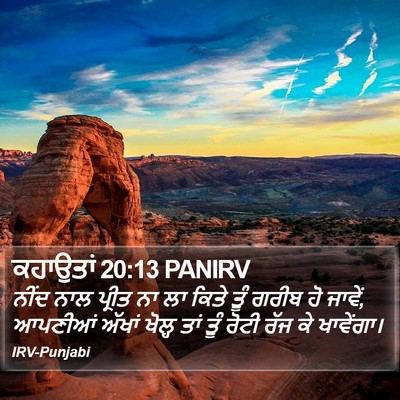 ਕਹਾਉਤਾਂ 20:13 PANIRV Bible Verse Image