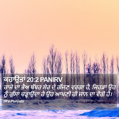 ਕਹਾਉਤਾਂ 20:2 PANIRV Bible Verse Image