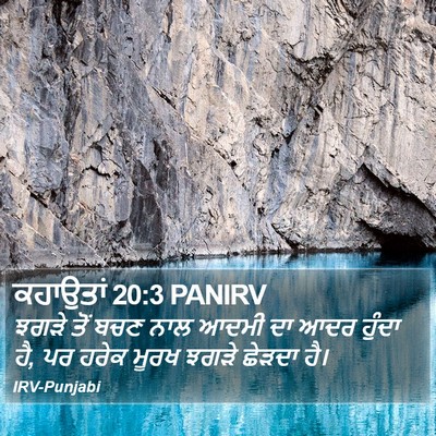 ਕਹਾਉਤਾਂ 20:3 PANIRV Bible Verse Image