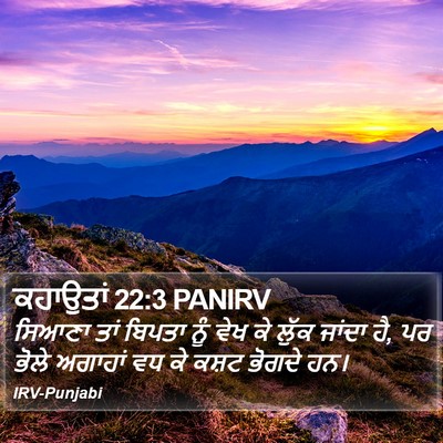 ਕਹਾਉਤਾਂ 22:3 PANIRV Bible Verse Image
