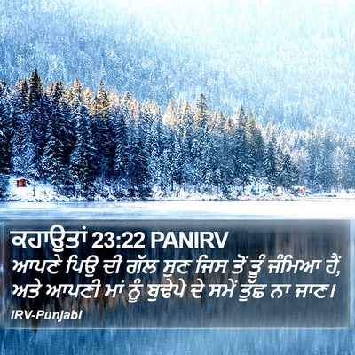 ਕਹਾਉਤਾਂ 23:22 PANIRV Bible Verse Image