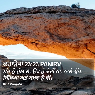 ਕਹਾਉਤਾਂ 23:23 PANIRV Bible Verse Image