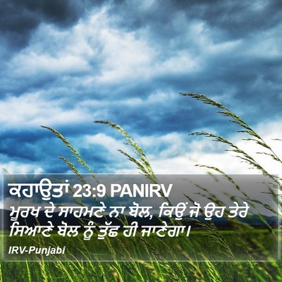 ਕਹਾਉਤਾਂ 23:9 PANIRV Bible Verse Image
