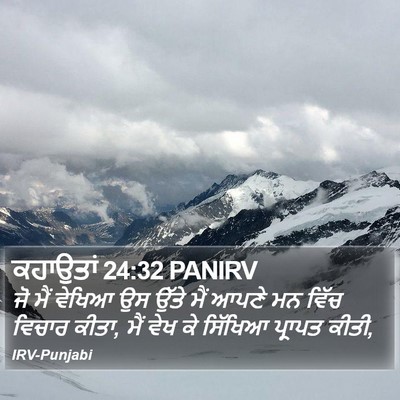 ਕਹਾਉਤਾਂ 24:32 PANIRV Bible Verse Image