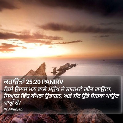ਕਹਾਉਤਾਂ 25:20 PANIRV Bible Verse Image