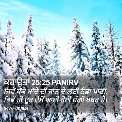 ਕਹਾਉਤਾਂ 25:25 PANIRV Bible Verse Image