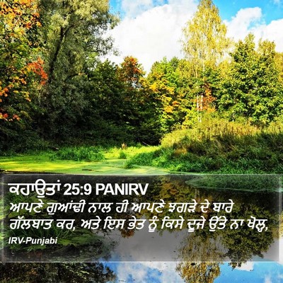 ਕਹਾਉਤਾਂ 25:9 PANIRV Bible Verse Image