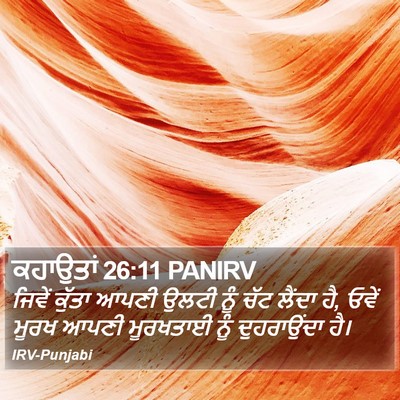 ਕਹਾਉਤਾਂ 26:11 PANIRV Bible Verse Image