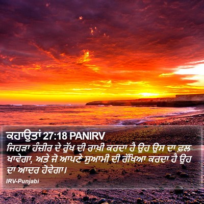 ਕਹਾਉਤਾਂ 27:18 PANIRV Bible Verse Image