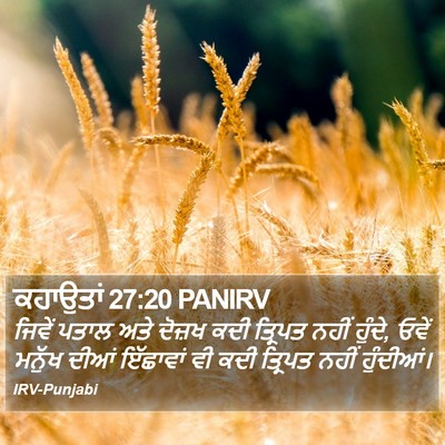 ਕਹਾਉਤਾਂ 27:20 PANIRV Bible Verse Image