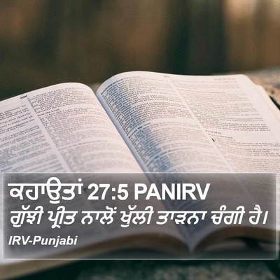 ਕਹਾਉਤਾਂ 27:5 PANIRV Bible Verse Image