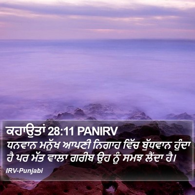 ਕਹਾਉਤਾਂ 28:11 PANIRV Bible Verse Image