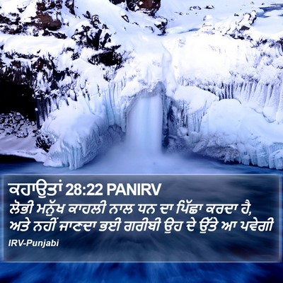 ਕਹਾਉਤਾਂ 28:22 PANIRV Bible Verse Image
