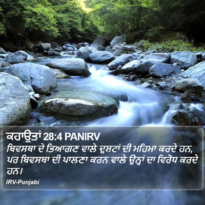 ਕਹਾਉਤਾਂ 28:4 PANIRV Bible Verse Image