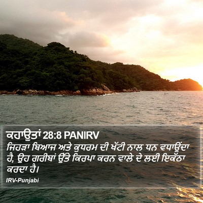 ਕਹਾਉਤਾਂ 28:8 PANIRV Bible Verse Image