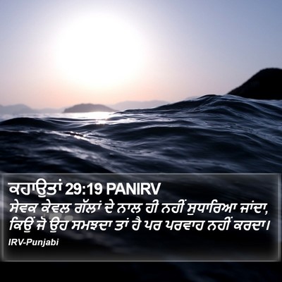 ਕਹਾਉਤਾਂ 29:19 PANIRV Bible Verse Image