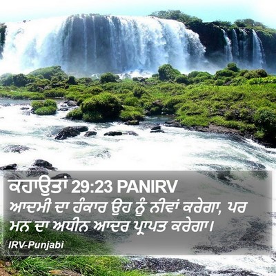 ਕਹਾਉਤਾਂ 29:23 PANIRV Bible Verse Image
