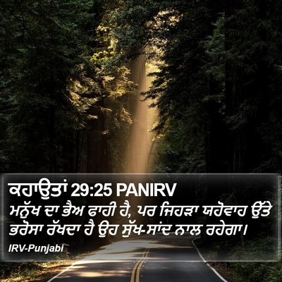ਕਹਾਉਤਾਂ 29:25 PANIRV Bible Verse Image