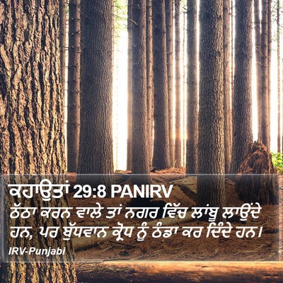 ਕਹਾਉਤਾਂ 29:8 PANIRV Bible Verse Image