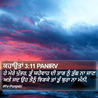 ਕਹਾਉਤਾਂ 3:11 PANIRV Bible Verse Image