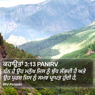ਕਹਾਉਤਾਂ 3:13 PANIRV Bible Verse Image