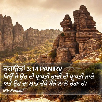 ਕਹਾਉਤਾਂ 3:14 PANIRV Bible Verse Image