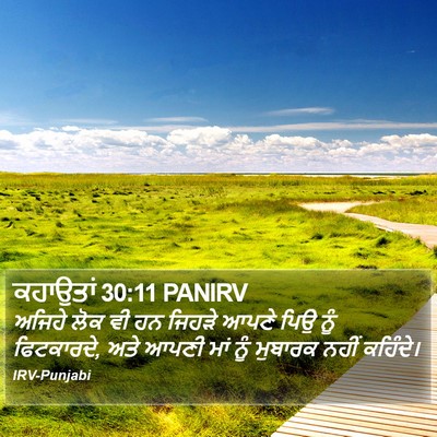 ਕਹਾਉਤਾਂ 30:11 PANIRV Bible Verse Image