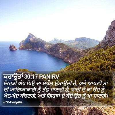 ਕਹਾਉਤਾਂ 30:17 PANIRV Bible Verse Image