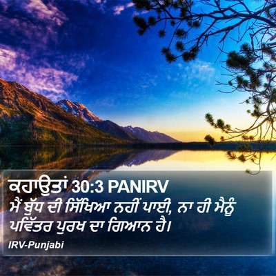 ਕਹਾਉਤਾਂ 30:3 PANIRV Bible Verse Image