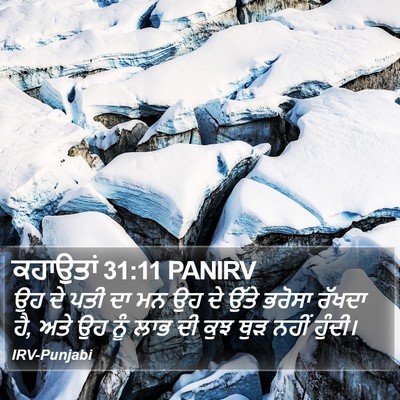 ਕਹਾਉਤਾਂ 31:11 PANIRV Bible Verse Image