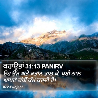 ਕਹਾਉਤਾਂ 31:13 PANIRV Bible Verse Image