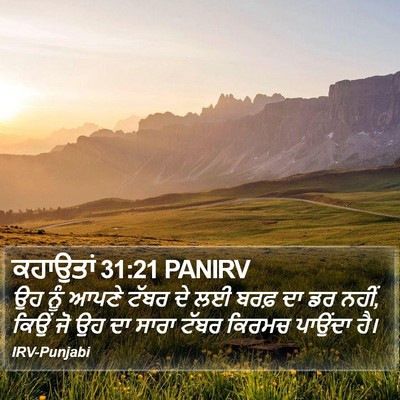 ਕਹਾਉਤਾਂ 31:21 PANIRV Bible Verse Image