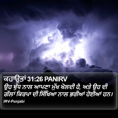 ਕਹਾਉਤਾਂ 31:26 PANIRV Bible Verse Image