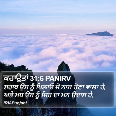 ਕਹਾਉਤਾਂ 31:6 PANIRV Bible Verse Image