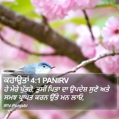 ਕਹਾਉਤਾਂ 4:1 PANIRV Bible Verse Image