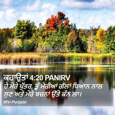 ਕਹਾਉਤਾਂ 4:20 PANIRV Bible Verse Image