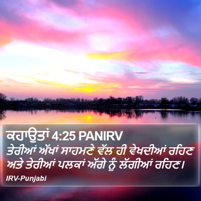 ਕਹਾਉਤਾਂ 4:25 PANIRV Bible Verse Image