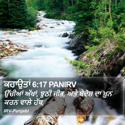 ਕਹਾਉਤਾਂ 6:17 PANIRV Bible Verse Image