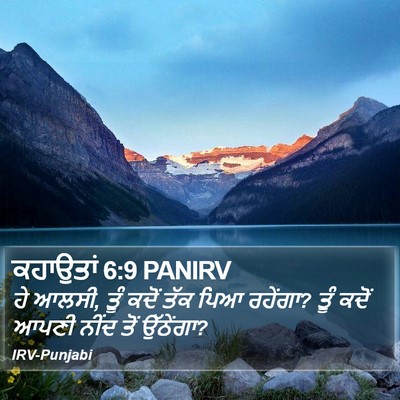 ਕਹਾਉਤਾਂ 6:9 PANIRV Bible Verse Image