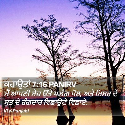 ਕਹਾਉਤਾਂ 7:16 PANIRV Bible Verse Image