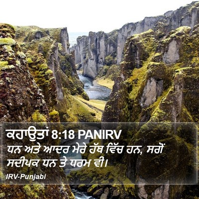 ਕਹਾਉਤਾਂ 8:18 PANIRV Bible Verse Image