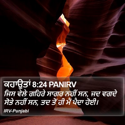 ਕਹਾਉਤਾਂ 8:24 PANIRV Bible Verse Image