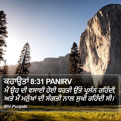 ਕਹਾਉਤਾਂ 8:31 PANIRV Bible Verse Image