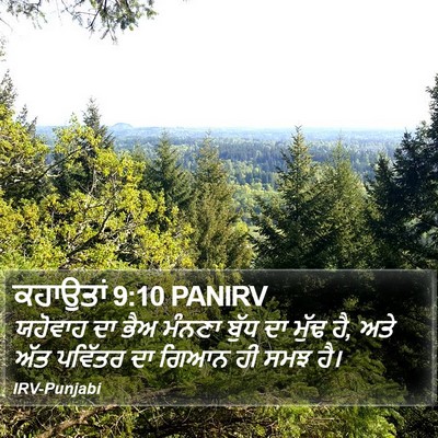 ਕਹਾਉਤਾਂ 9:10 PANIRV Bible Verse Image