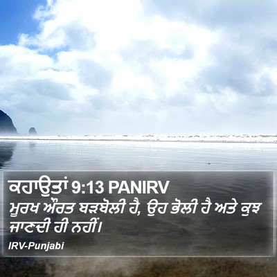 ਕਹਾਉਤਾਂ 9:13 PANIRV Bible Verse Image