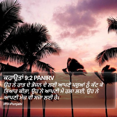 ਕਹਾਉਤਾਂ 9:2 PANIRV Bible Verse Image