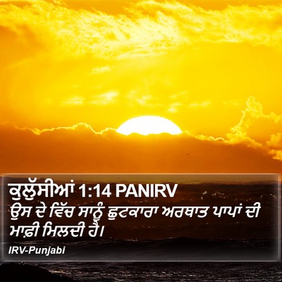 ਕੁਲੁੱਸੀਆਂ 1:14 PANIRV Bible Verse Image