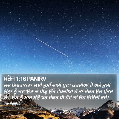 ਖ਼ਰੋਜ 1:16 PANIRV Bible Verse Image