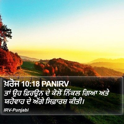 ਖ਼ਰੋਜ 10:18 PANIRV Bible Verse Image