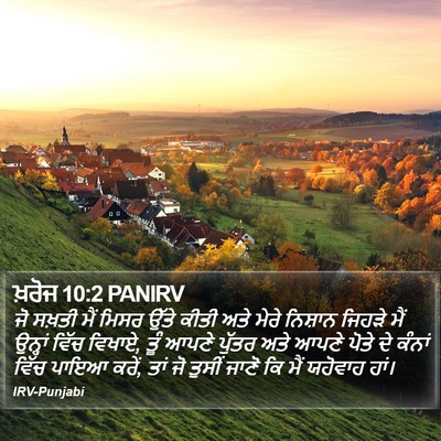 ਖ਼ਰੋਜ 10:2 PANIRV Bible Verse Image